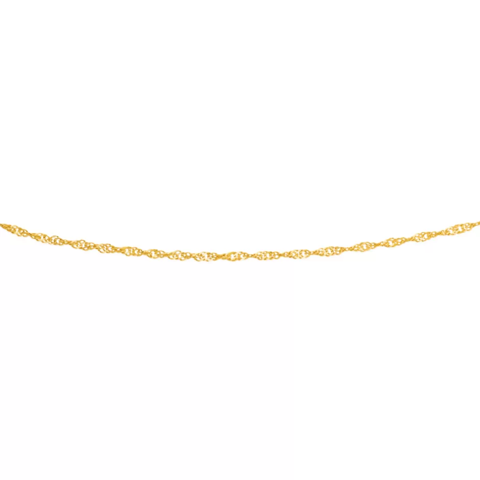 Prouds Body Jewellery>9Ct Gold 27Cm Solid Singapore Anklet