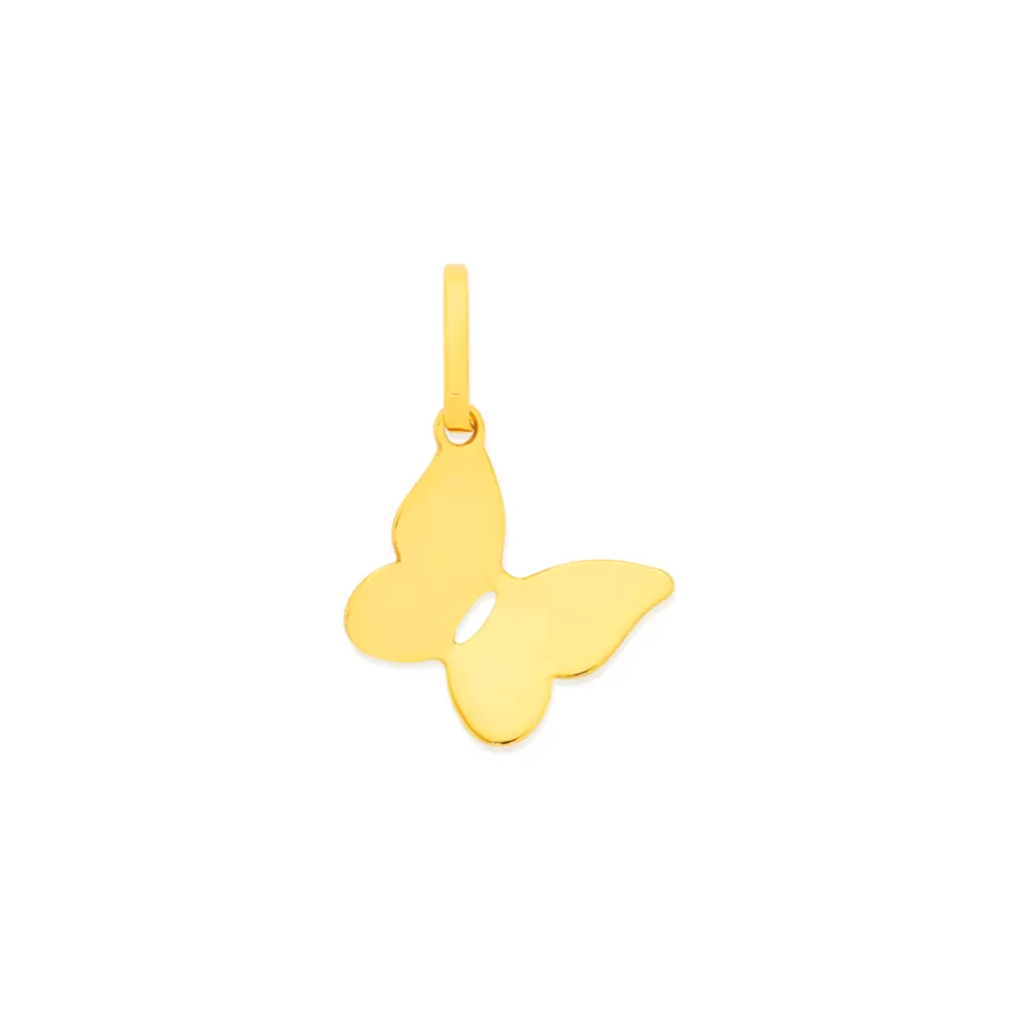 Prouds Charms>9Ct Gold 3D Butterfly Offset Charm