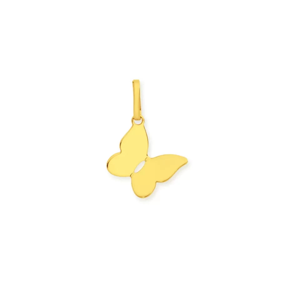 Prouds Charms>9Ct Gold 3D Butterfly Offset Charm