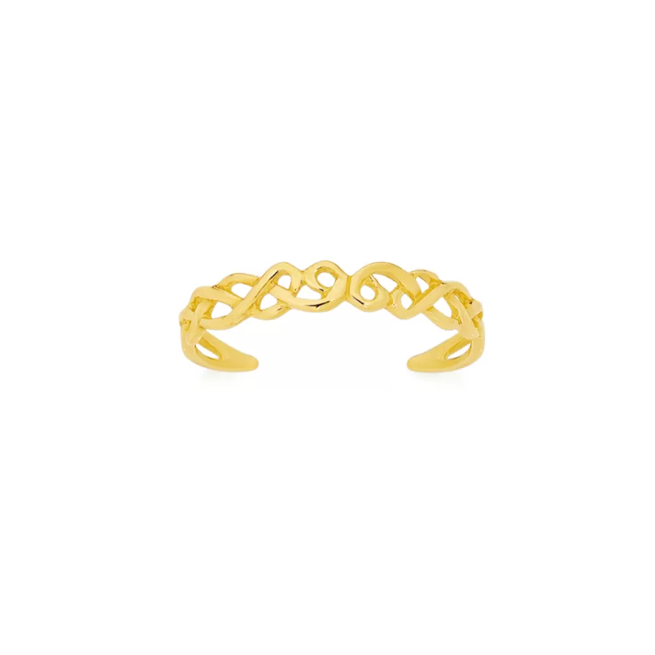 Prouds Body Jewellery>9Ct Gold Heart Weave Toe Ring