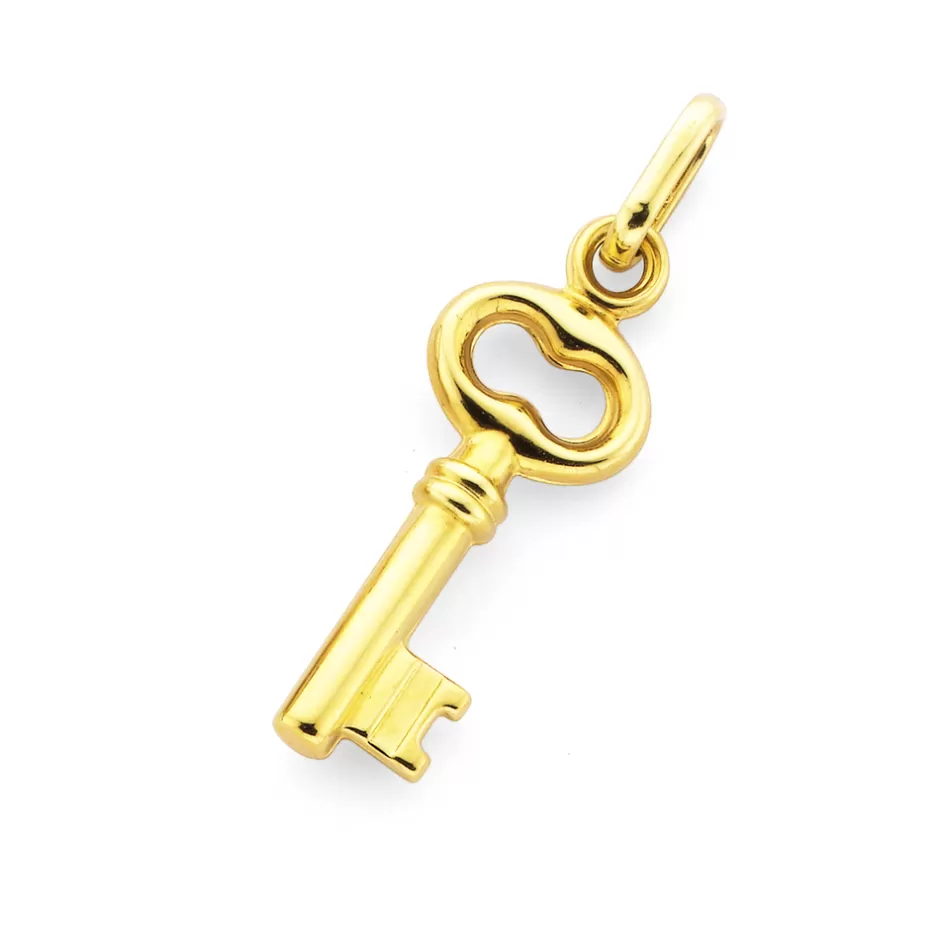 Prouds Charms>9Ct Gold Small Key Charm