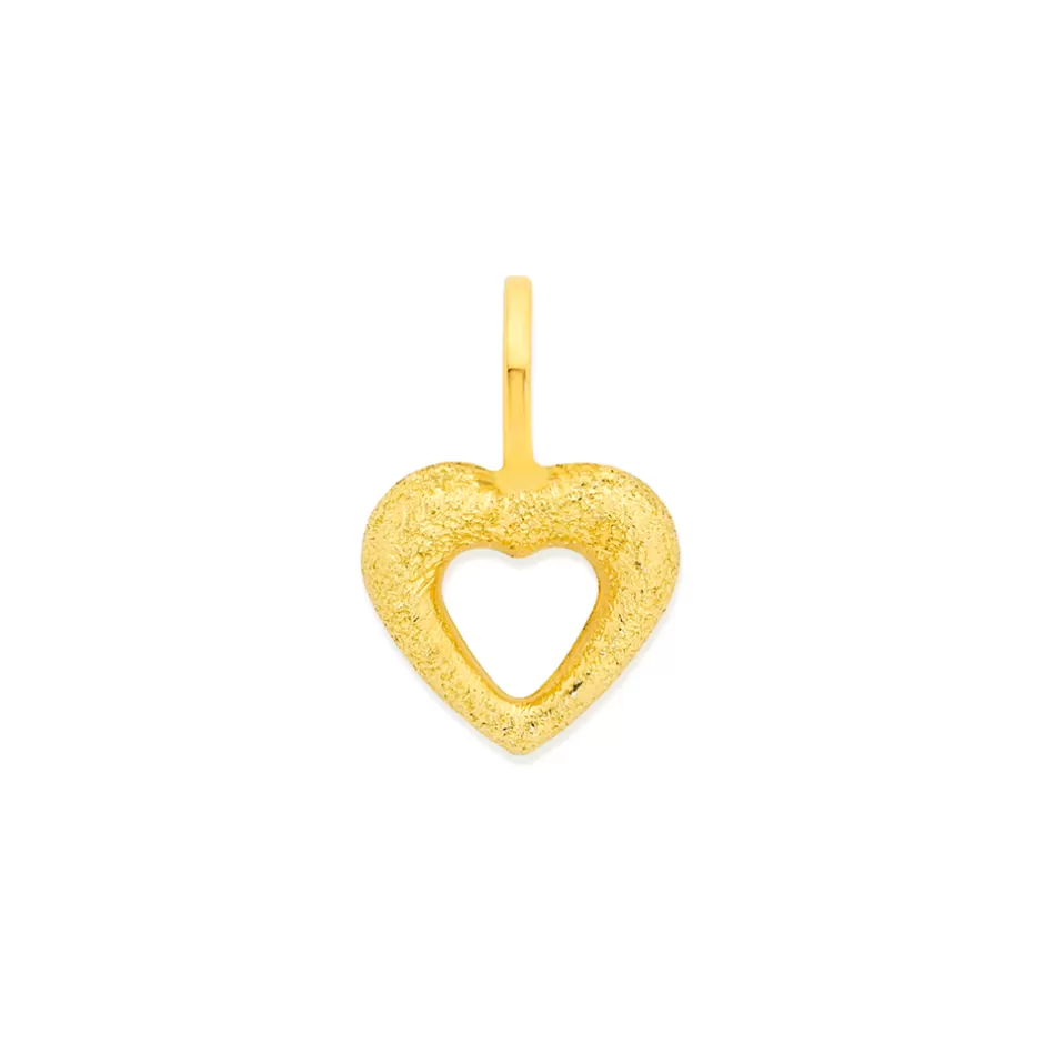 Prouds Charms>9Ct Gold Stardust Open Heart Charm