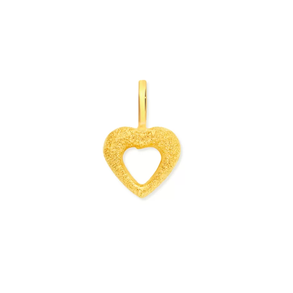 Prouds Charms>9Ct Gold Stardust Open Heart Charm