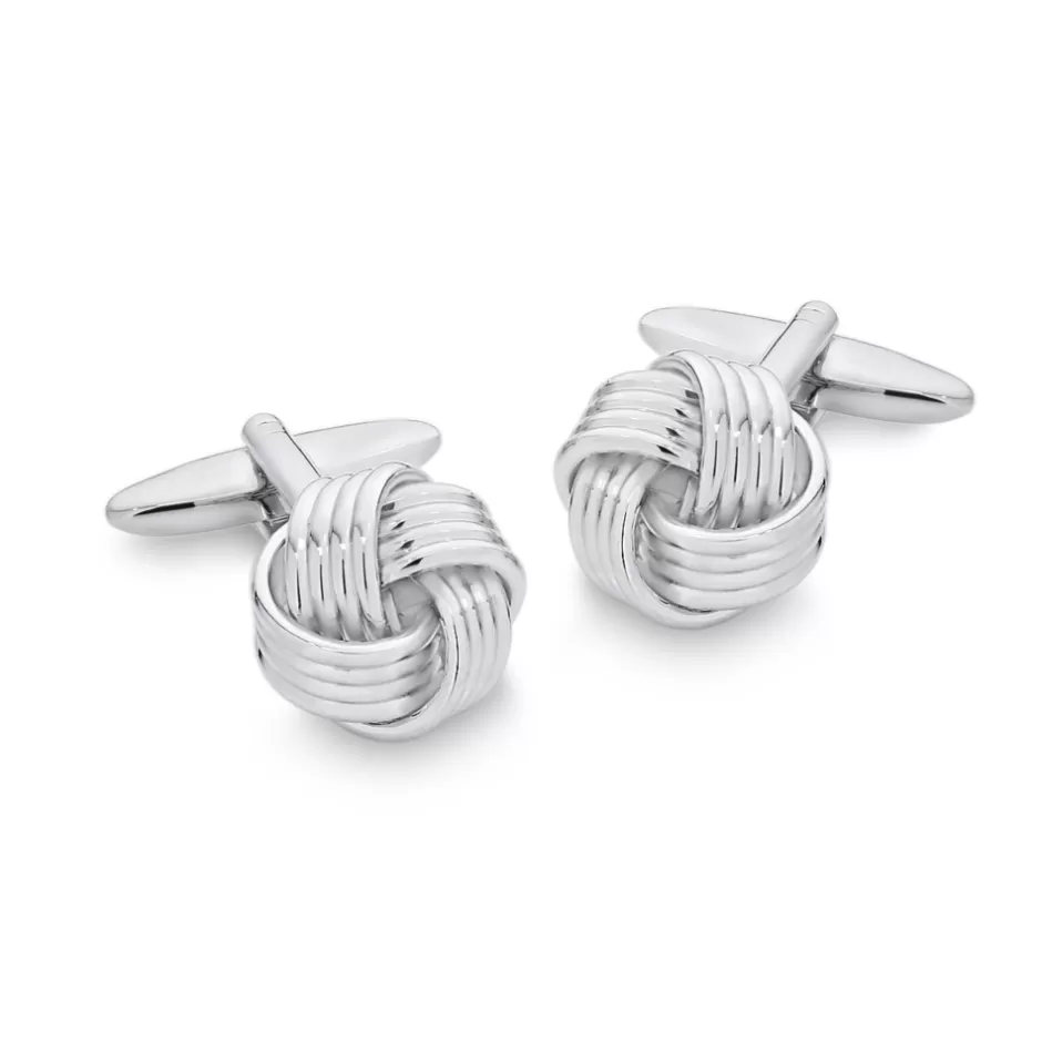 Prouds Cufflinks & Tie Bars>Laidlaw + Leeds Stainless Steel Knot Cufflinks