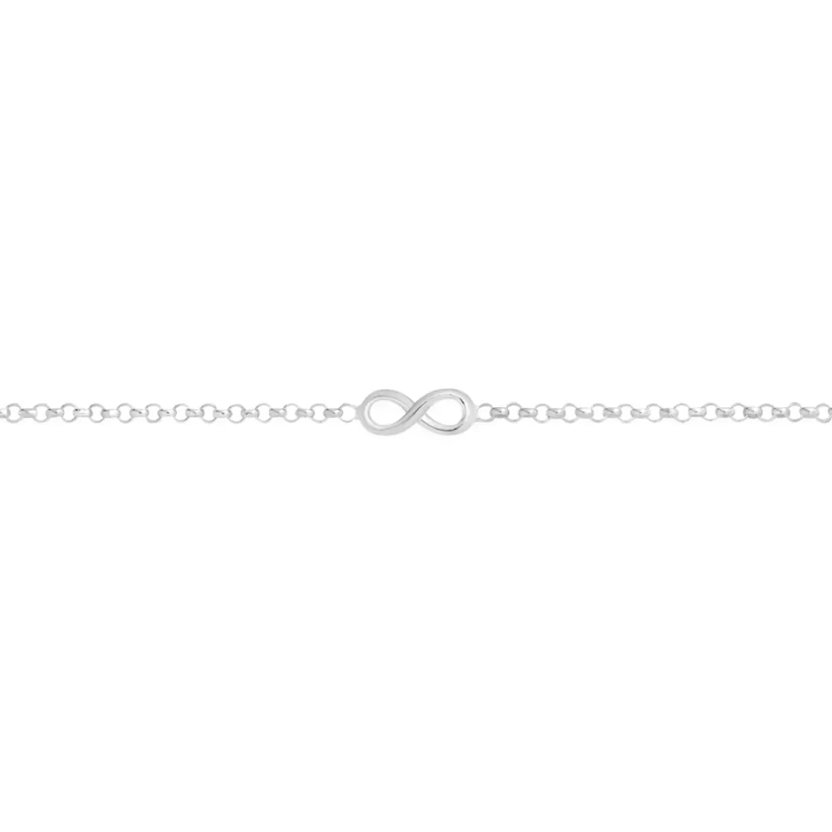 Prouds Body Jewellery>Silver 25Cm Triple Infinity Belcher Anklet