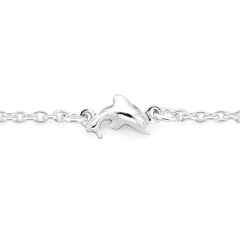 Prouds Body Jewellery>Silver Dolphin Anklet