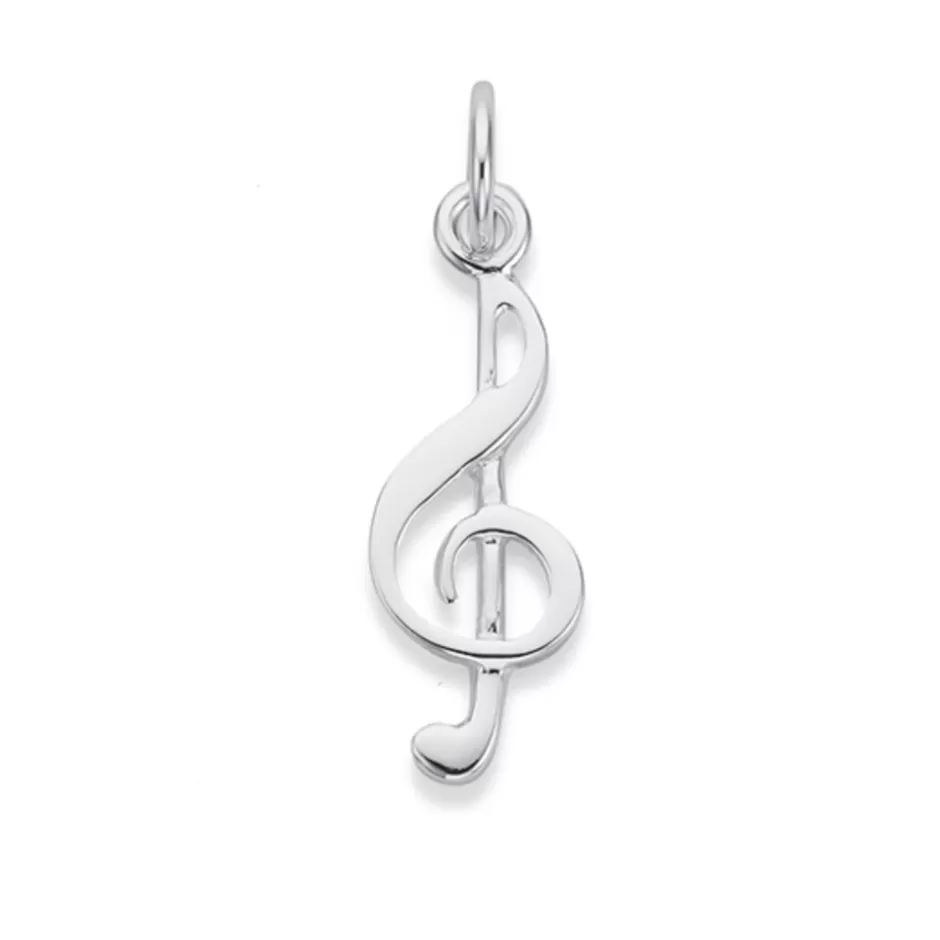 Prouds Charms>Silver Treble Clef Charm